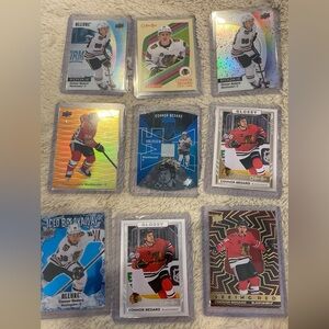 Connor Bedard card lot. 9 rookie cards